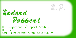 medard popperl business card